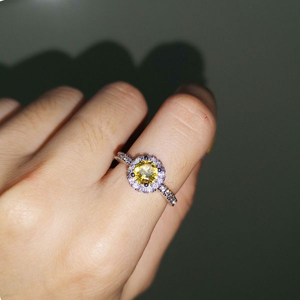 

selling exquisite new inlaid eight heart eight arrow ring euro american amethyst engagement ring, Golden;silver