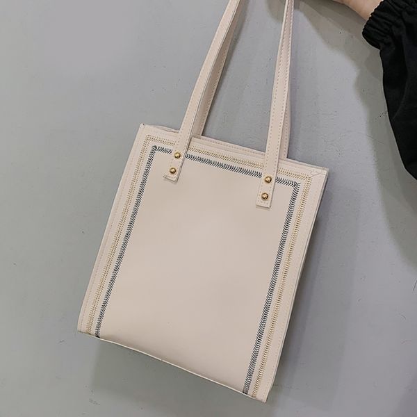 

fashion shoulder bag women multifunction rivet retro large capacity shoulder tote handbag casual bag #es