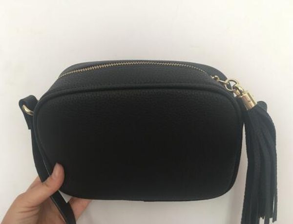 

2019 selling brand fashion women designer leather black tassel bag female shoulder bag lady purse handbags with dust bag
