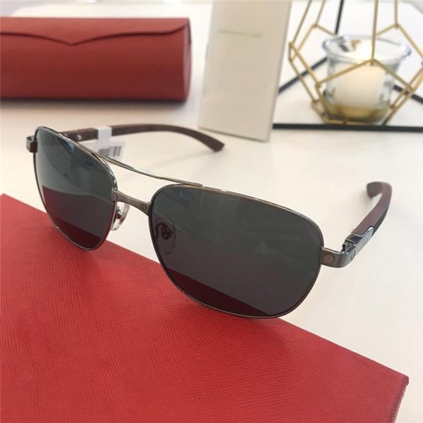 

vintage brand classic famous fashion women luxury designer sunglasses retro metal wooden square men ladies sun glasses uv400, White;black