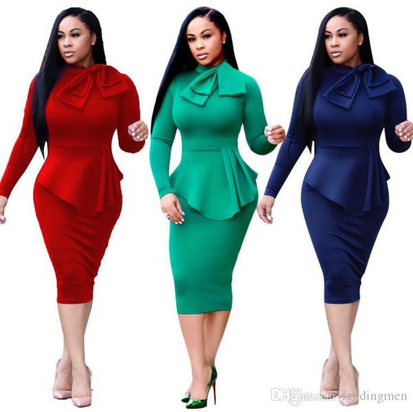 

commute women designer dresses fashion ol long sleeve bodycon dresses personality office womens dresses, Black;gray