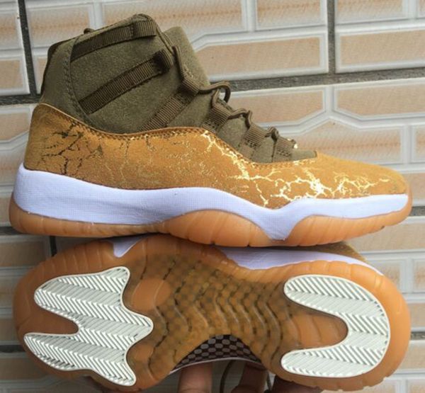 

Cheap 11 WMNS Neutral Olive Men Basketball Shoes all-new colorway Gum Light Brown Metallic Stout Mens designer sports sneakers