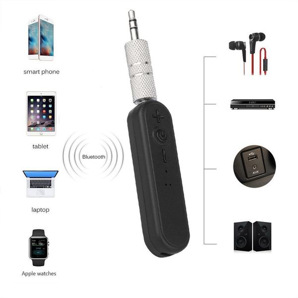 

multi-function car bluetooth receiver phone audio black 4.2 adapter 10m aux 5mbps kit