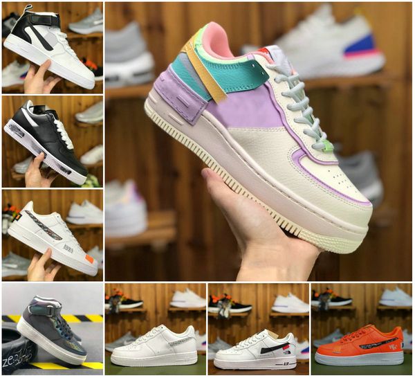 

2020 new peaceminusone x forces mid running shoes forced wmns shadow tropical twist sneaker designer all white low cut one 1 dunk chaussures, Black