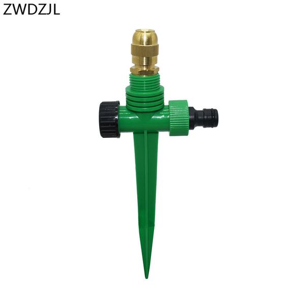 

garden adjustable nozzle irrigation brass sprinkler garden watering sprinkler g1 / 2" plastic spike nozzle bracket 1pcs