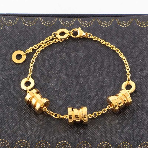 

classic big bvl brand bangle for lover women factory wholesale spring shape bracelet 18k gold plated sell jewelry can carving logo, Black