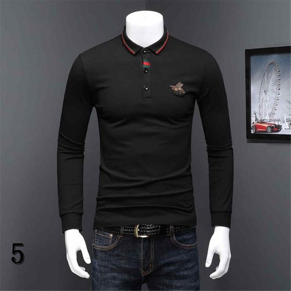 

luxury mens designer polos little bees fashion polo shirts for mens tees shirts autumn pullover clothing 3 colors size -4xl#5xc, White;black
