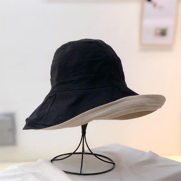 

women soft summer wide brim gift travel foldable bucket hat outdoor sports casual cycling solid sun protection fashion fishing, Blue;gray