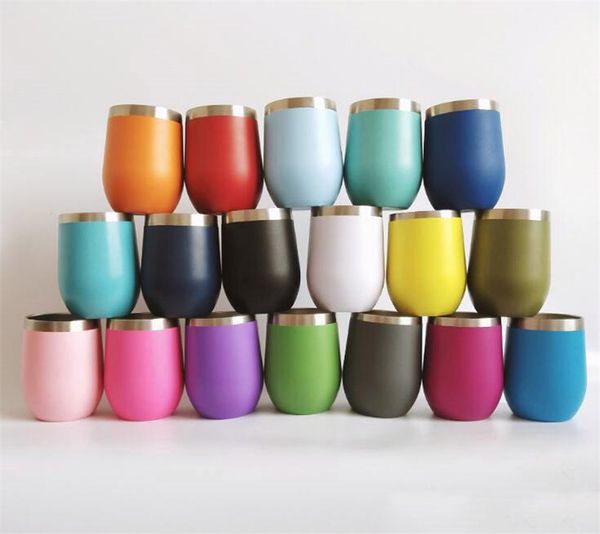 

12oz egg hell cup egg hape cup double layer 304 tainle teel mug drinkware red wine gla cocktail cup gift k391