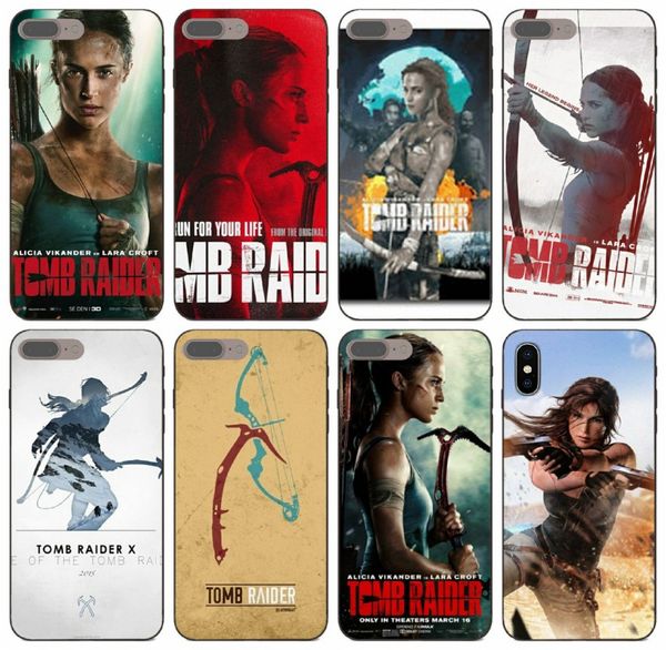 

tongtrade] tomb raider 2018 lara croft case for iphone x xs max 11 pro 8 7 6s 6p 5s 5p galaxy a70 a70s a730 huawei mate 20 lite lg k8 case