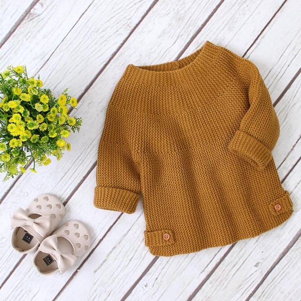 

children girls sweaters autumn winter knitted toddler kids pullovers jumpers 0-18m newborn infant knitwear long sleeve wear, Blue
