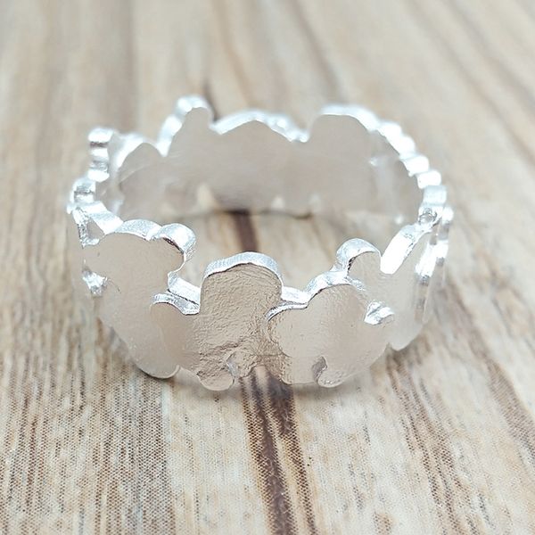 

Медведь Jewelry 925 стерлингового серебра кольца Silver Hill кольцо Подходит для европейск