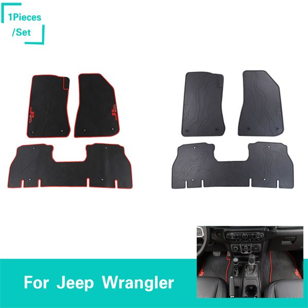 4door Rubber Door Mat For Jeep Wrangler Jl 2018 Factory Outlet High Quatlity Auto Internal Accessories Fan For Car Interior Floor Mats And Seat Covers