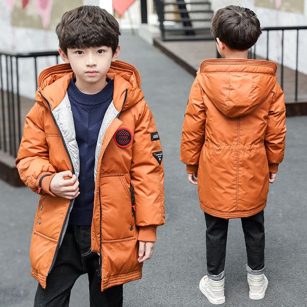 

winter thicken windproof warm coat for boys children outerwear kids clothes boys jackets plus thick for 4-15 years teenager, Blue;gray