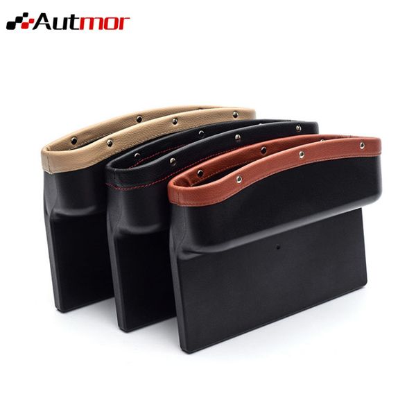 

leather storage box car seat gap pocket organizer cars trash compartment auto accessories