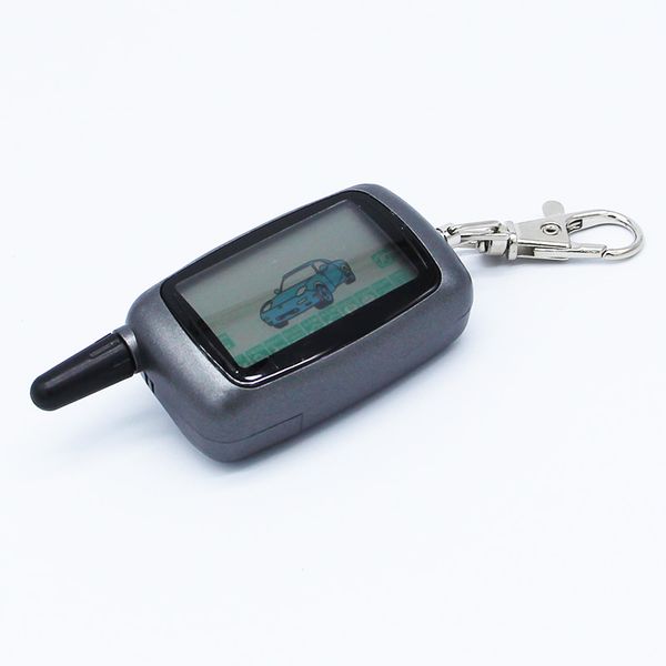 

a9 lcd remote controller key fob keychain for russian vehicle security two way car alarm system twage starline a9