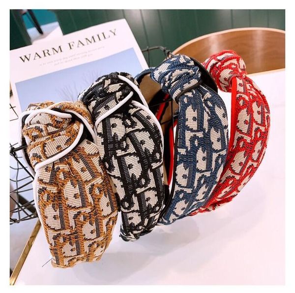 

2020 fashion hairband leopard headband for women classic mosaic hair band geometric hair accessories, Silver