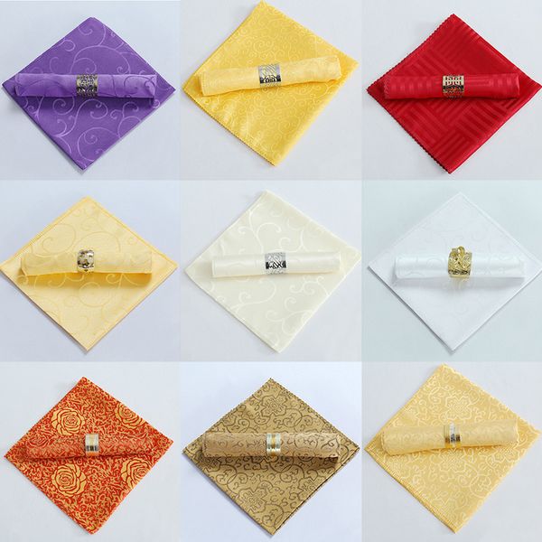 

10pcs wedding party decoration polyester square table napkins for weddings l banquet folding cloth home pocket handkerchief