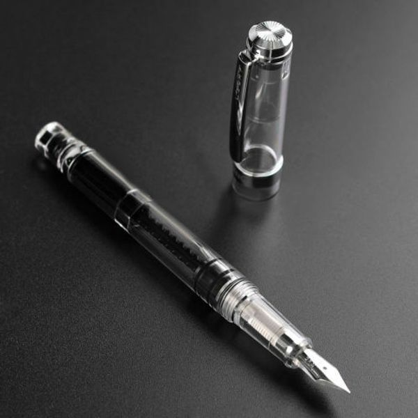 

2019 model wing sung 698 transparent piston fountain pen extra fine nib