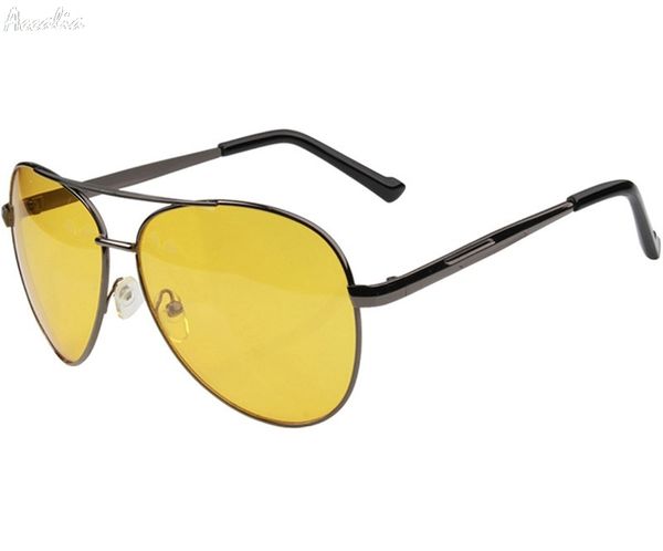

2018 night vision glasses driving yellow lens classic anti glare vision driver safety glasses for men women, White;black