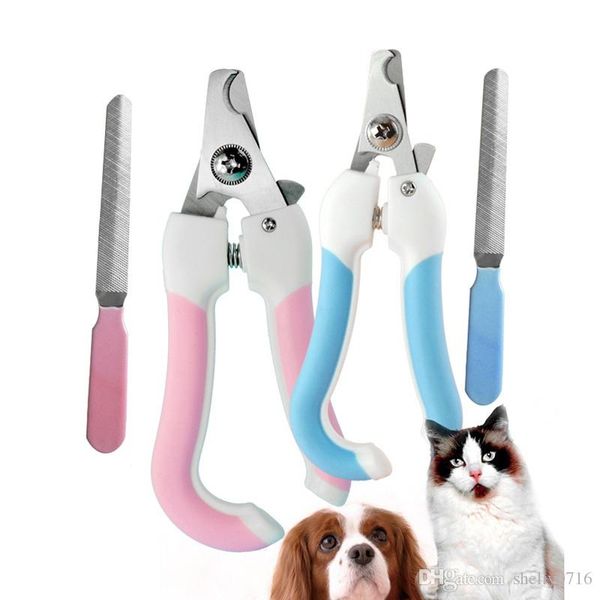 Pet Toe Care Acciaio inossidabile Cani Gatti Artiglio Tagliaunghie Taglierina Lima per unghie Forbici portatili Trim Nails Prodotti per animali Nuovo