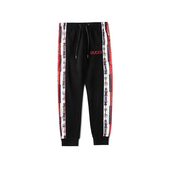 

новый 20 женщин людей brandpants designerpants моды эластичный пояс сыпучие jogger длинные брюки letters pattern полная длина брюк tt 202280, Black