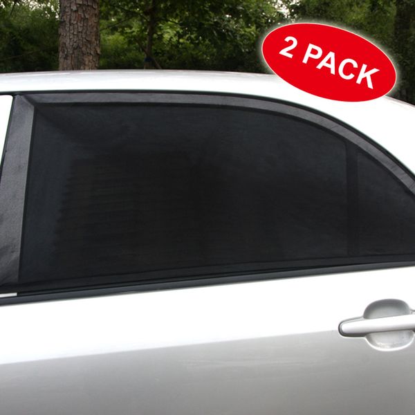 

2pcs adjustable car window sun shades uv protection shield mesh cover visor sunshades size xl