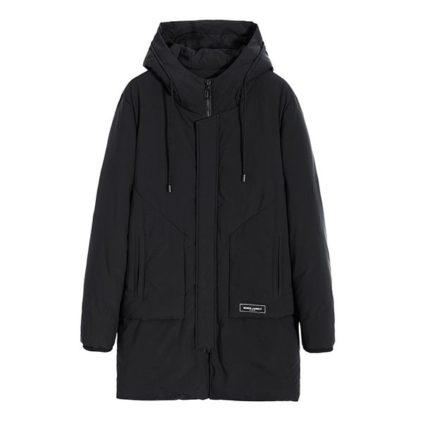 

2019 new long parka men brand-clothing thick warm winter jacket male cotton quilted coat men, Tan;black