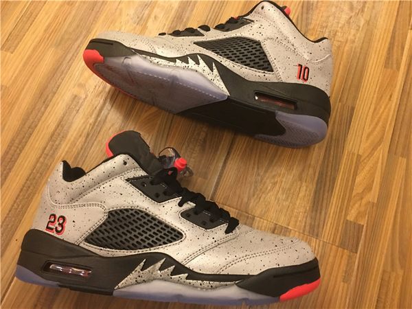 

with box 5 5s low neymar space 3m reflective effect cement grey men basketball shoes mens sneakers sports shoes wholesale