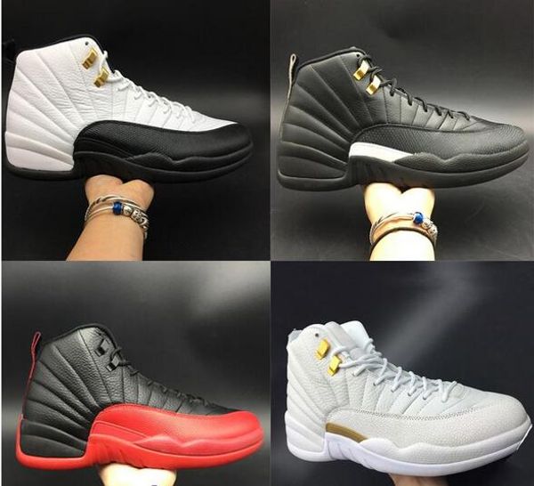 

12s white gray gym cherry red flu game basketball shoes women mens 12 taxi playoff french blue sneakers sports shoes 11
