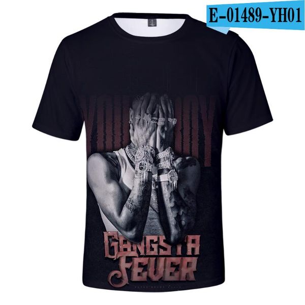 

men's tshirt youngboy 3d character print harajuku never broke again t shirt summer t-shirt leisure hip hip streetwear, White;black