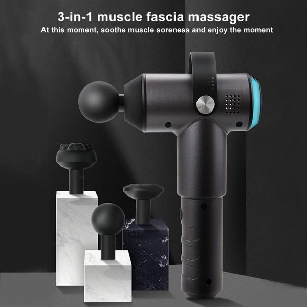 

electric body massage gun percussion massager muscle vibrating deep relaxing portable with 4 heads body relaxation pain relief