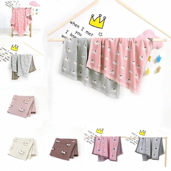 

baby blankets bunny rabbit swaddle kids knitted hold blanket summer cotton swaddling alpaca pushcart cover nap air condition blanket q7473