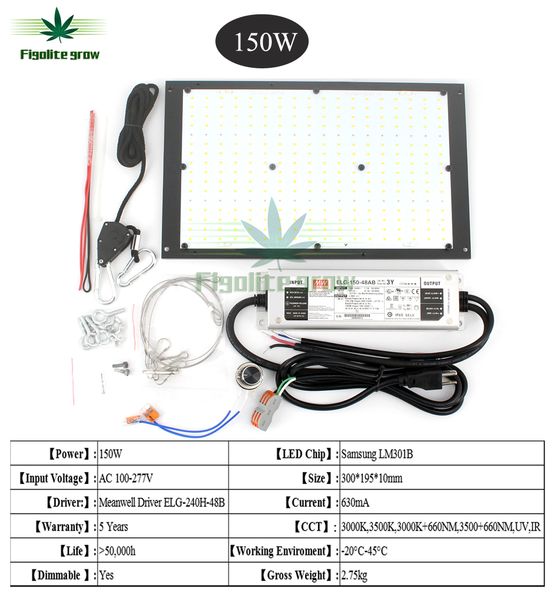 

diy диммируемого 150w 240w qb288 samsung lm301b 3000k / 3500k смешайте 660nm уф ик водить вырастите свет водить квантовую лампу с водителем