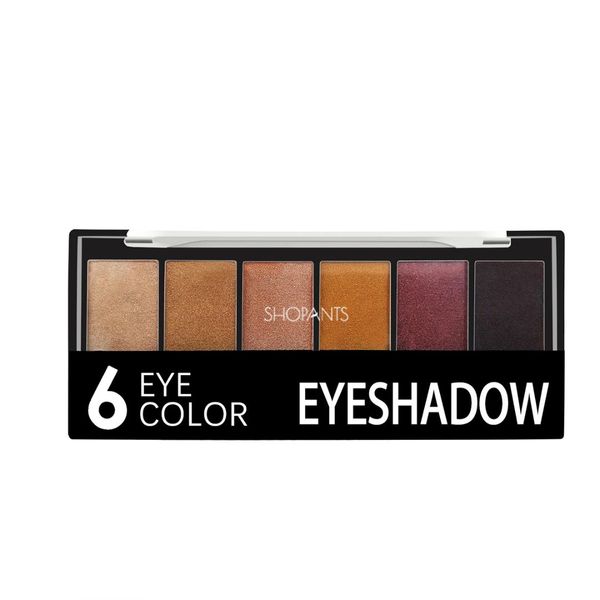 

shopants 6 colors eyeshadow palette glamorous smokey color eye shadow shimmer glitter smooth creamy makeup eye shadow