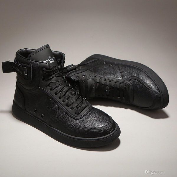 

f5new limited edition french series high-end men's casual shoes, men's boots fashion sports shoes, original shoebox delivery 38-44, Black