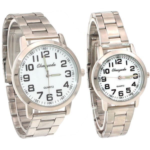 

brand men women watches waterproof luxury quartz business stainless steel clock male relogio masculino couple watches, Slivery;brown