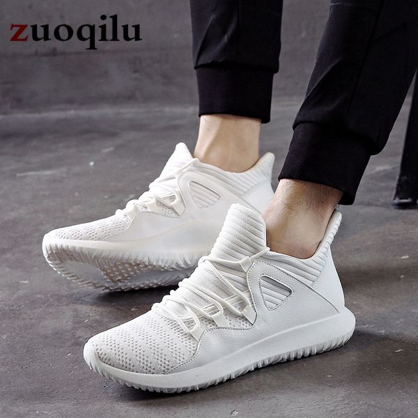 

white men casual shoes lightweight breathable flats men shoes footwear loafers casual chaussure size 48, Black