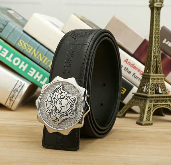 

fashion designer men and women belts, casual wild automatic model metal buckle belt wholesale0088, Blue;gray