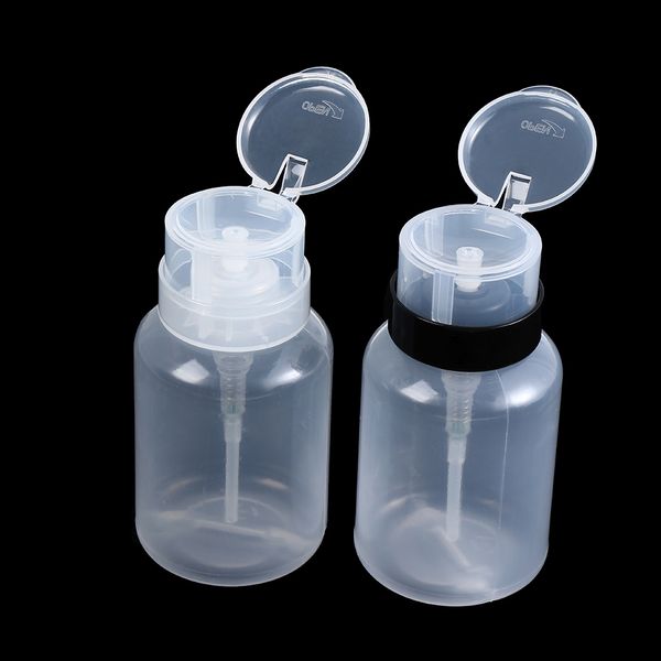 

200ml empty push down empty pump dispenser for nail polish remover alcohol clear bottle remover alcohol clear bottle liquid