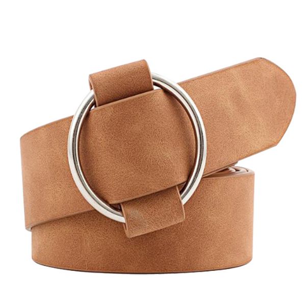 

genuine quality ladies fashion latest needle-metal round buckle belt jeans wild luxury brand the women belt, Black;brown
