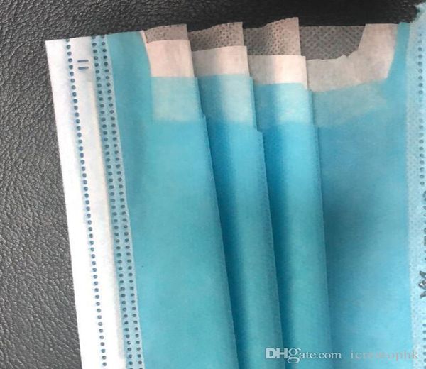 

50шт одноразовые ушные маски для лица пылезащитная крышка предотвращает слюну защитные маски для лица четырехслойная маска синий