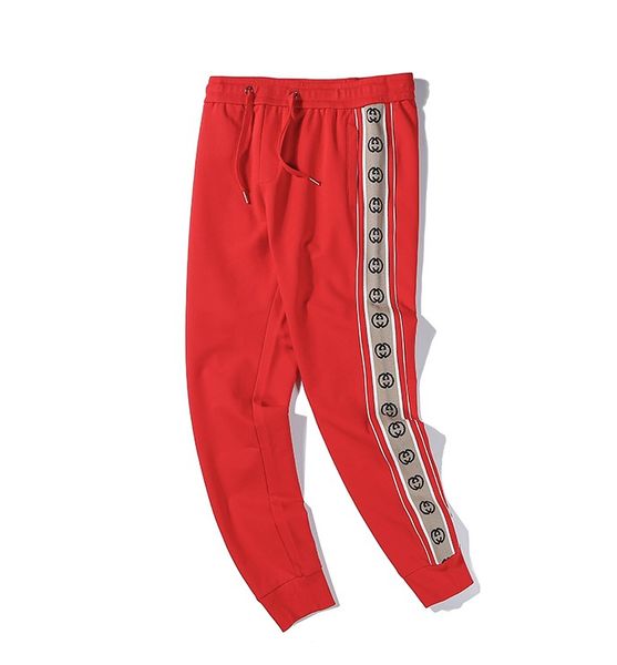 

новые мужские женская brandpants designerpants мода упругие талии роскошные длинные штаны геометрические letters главная брюки бесплатная до, Black