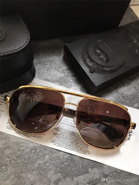 

new fashion popular designer sunglasses new york premium style designer eyewear pilot frame steampunk style uv400 lens, White;black