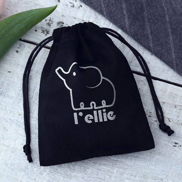 

black flannel gift bag can print logo 5x7cm 8x10cm 9x12cm 11x14cm jewelry packaging pouch, Pink;blue