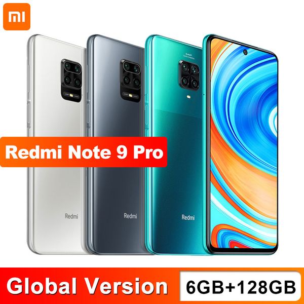 

global version xiaomi redmi note 9 pro 6gb 128gb nfc smartphone snapdragon 720g octa core 64mp quad camera 6.67" screen 5020mah