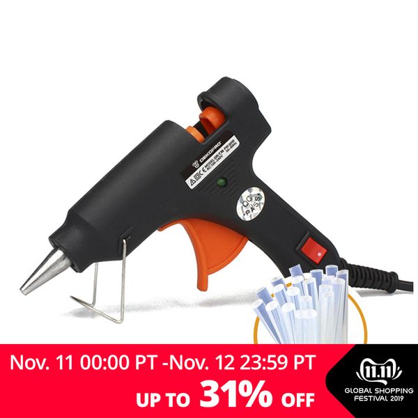 

deko 30w 80w 120w 100-240(v) eu plug melt glue gun with glue stick industrial guns thermo electric heat temperature tool