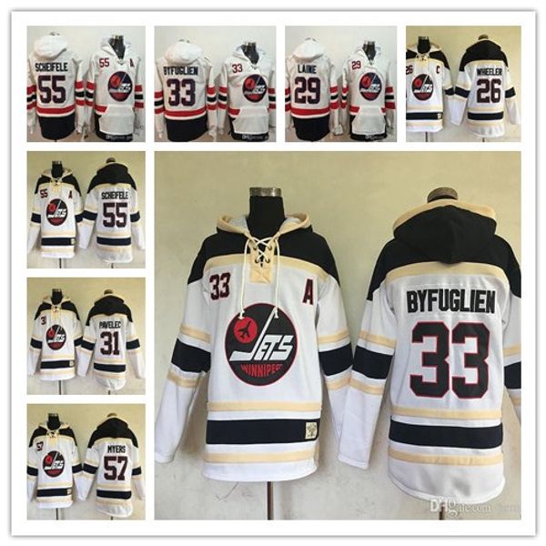 

2019 men's winnipeg jets hoodies 29 patrik laine 26 blake wheeler 31 pavelec 33 dustin 55 mark scheifele 57 myers stitched jerseys, Black;red