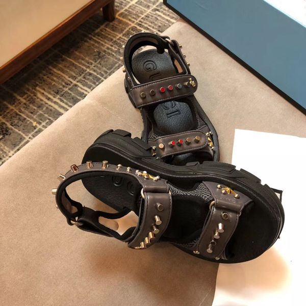 

men's and women's wedge sandals, plus large heels, summer shoes, female air-cushioned platform sandals, frame number 35-44, Black
