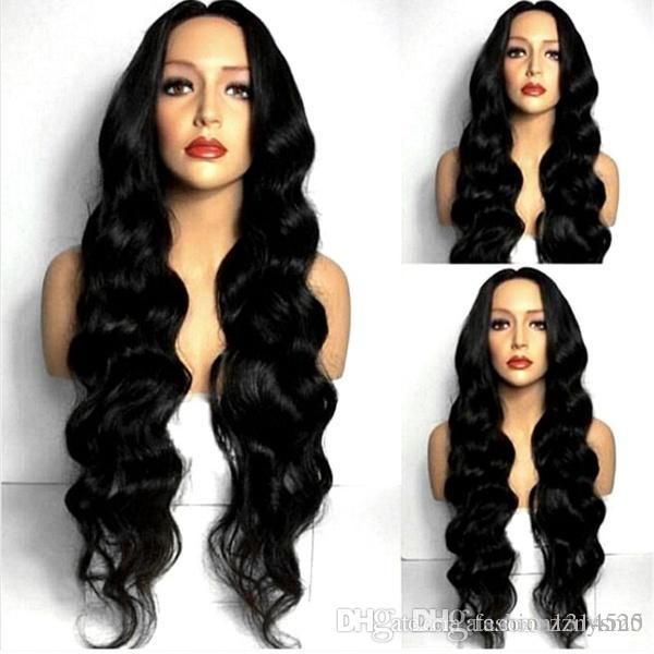 

100% brazilian virgin full lace human hair wigs glueless full lace front wig women silky straight wigs tape hair, Black